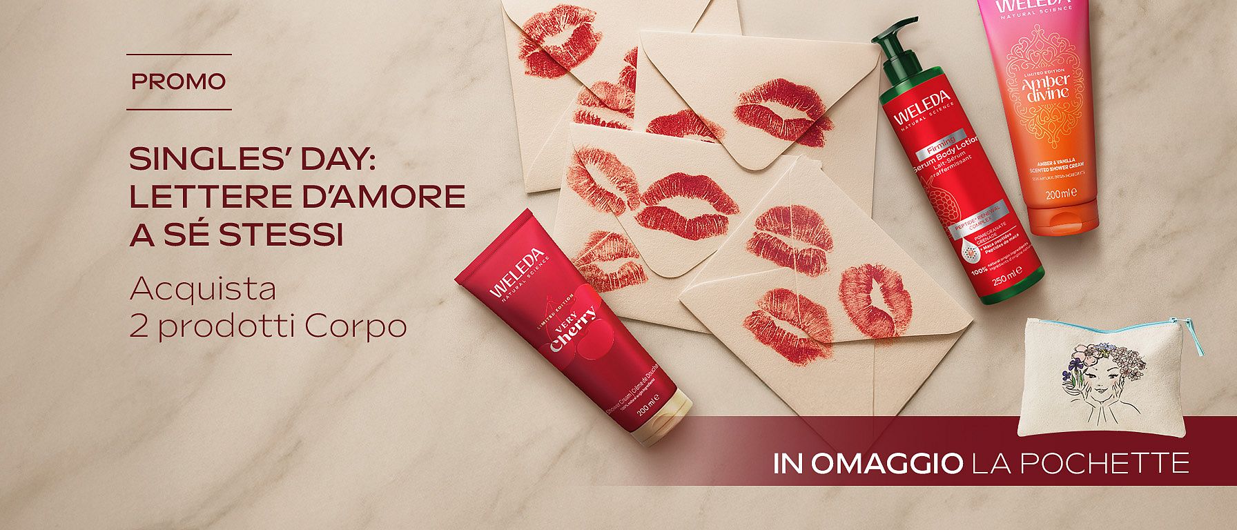 Pochette Kera Till in omaggio con l'acquisto di 2 prodotti della categoria corpo