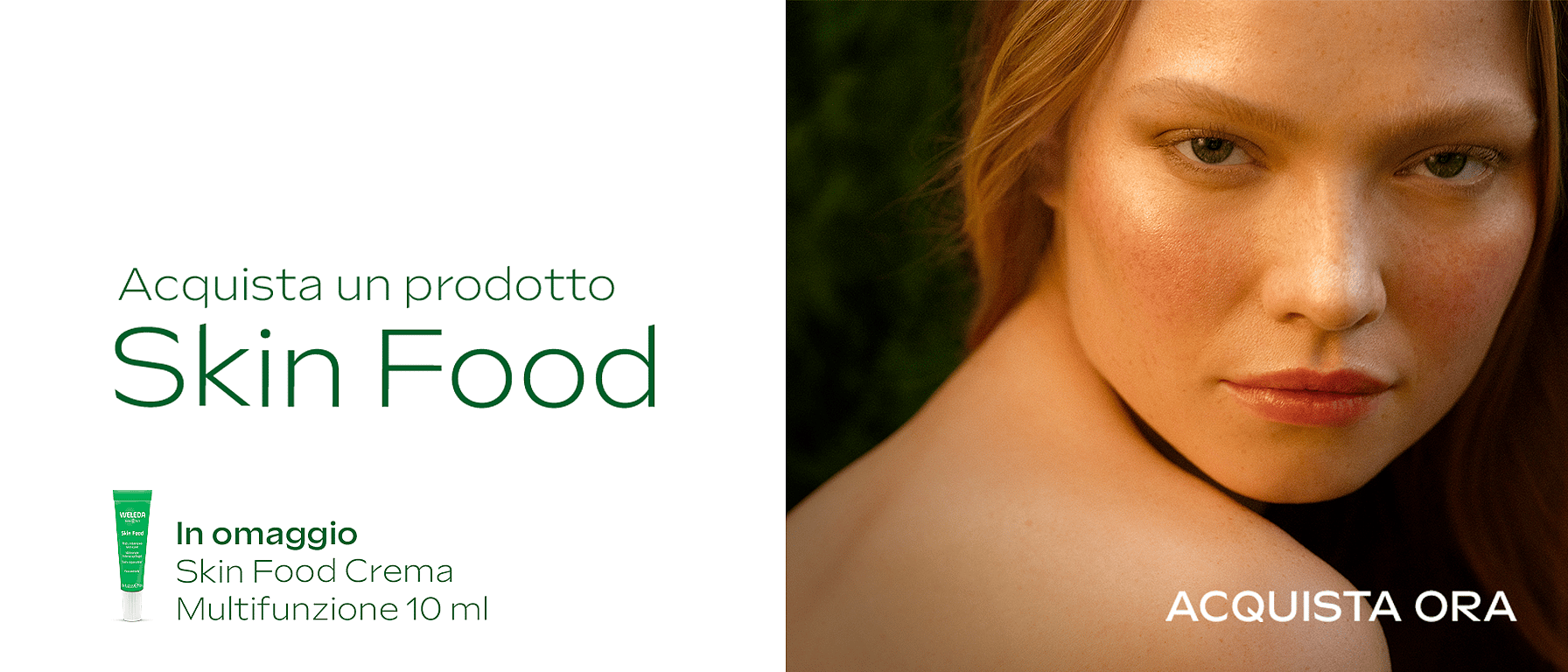 In omaggio mini skin food multifunzione. Promozione valida dal 9 al 15 giugno. Non cumulabile con altre promozioni o codici sconto in corso di validità.