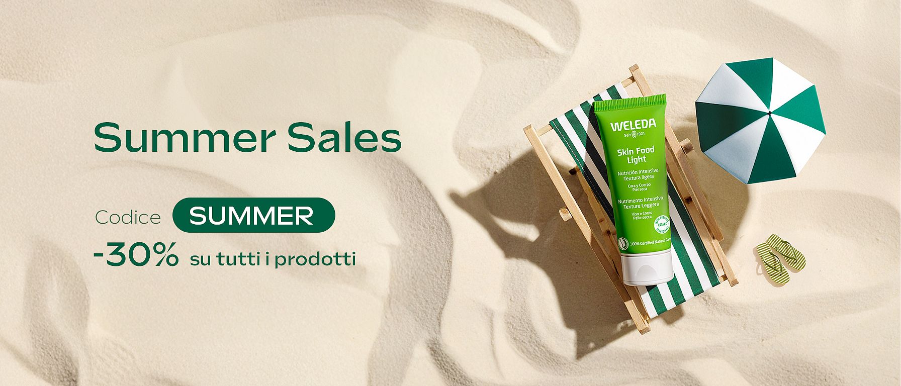 -20% con il codice SUMMER. Promozione valida dal 7 al 20 luglio. Non cumulabile con altre promozioni o codici sconto in corso di validità.