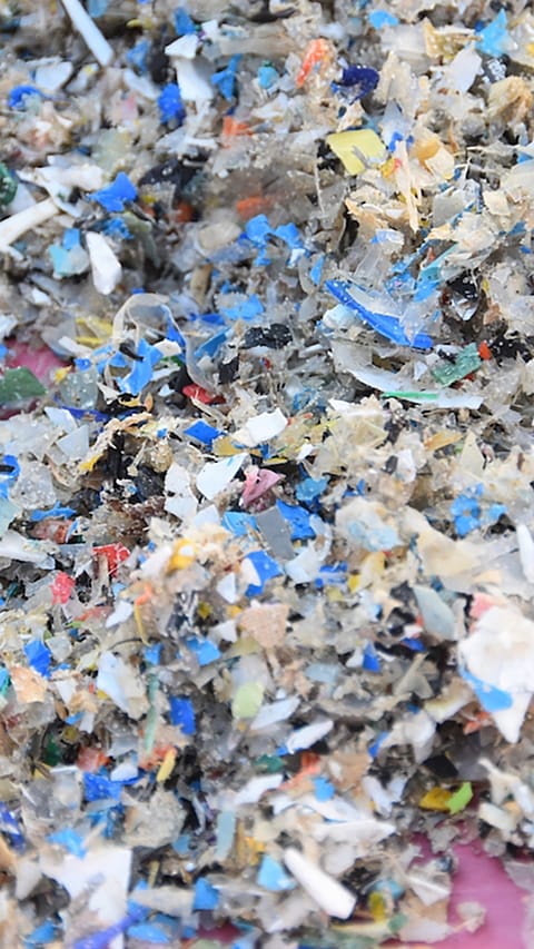 dettaglio di micro plastiche