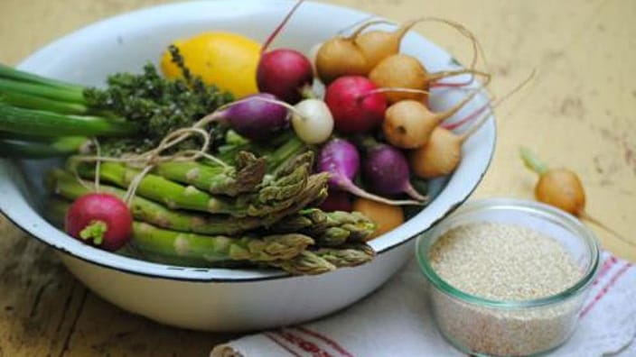 plate with healthy food